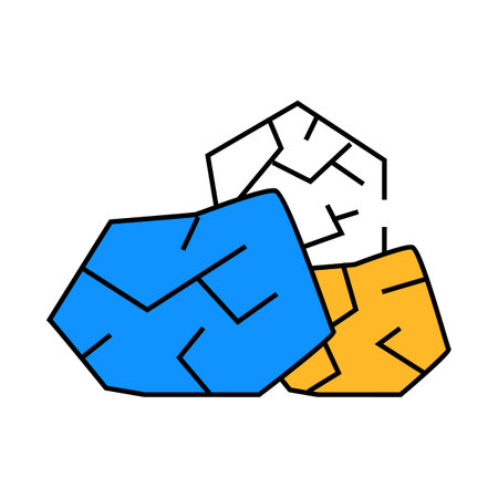 throwing stones icon color illustrationのイラスト素材