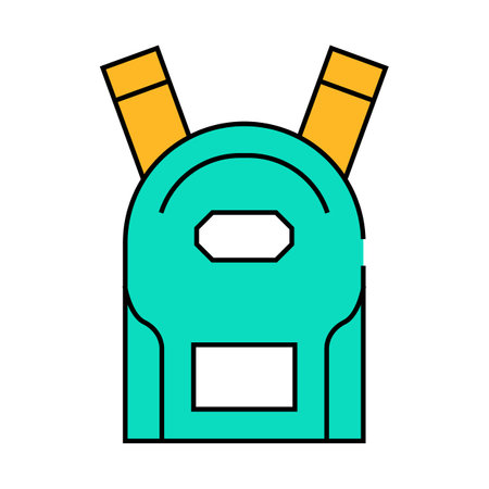 school backpack sign icon color illustrationのイラスト素材