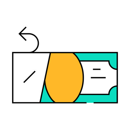 money share of cashback icon color illustrationのイラスト素材