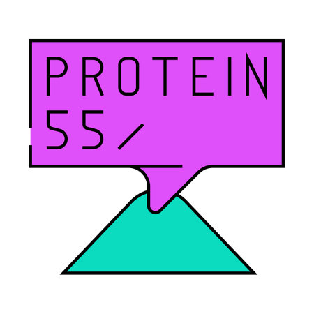 protein in spirulina icon color illustrationのイラスト素材