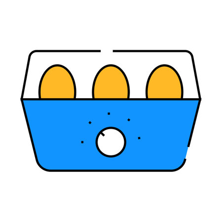 egg cooker vector symbol illustration icon color illustrationのイラスト素材