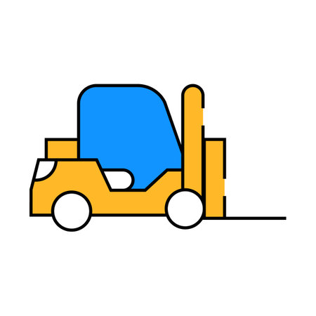 forklift car icon color illustrationのイラスト素材