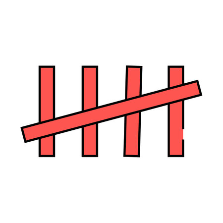 notches prisoner icon color illustrationのイラスト素材