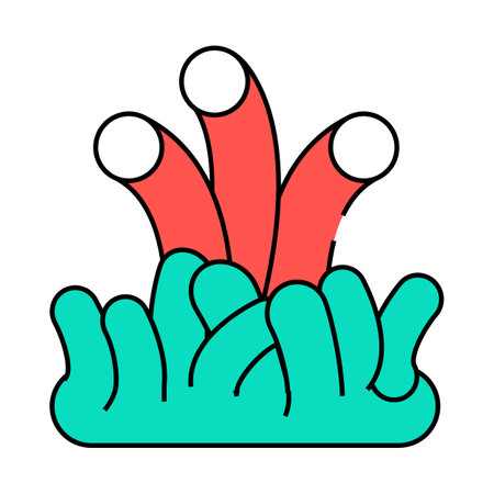 column coral icon color illustrationのイラスト素材