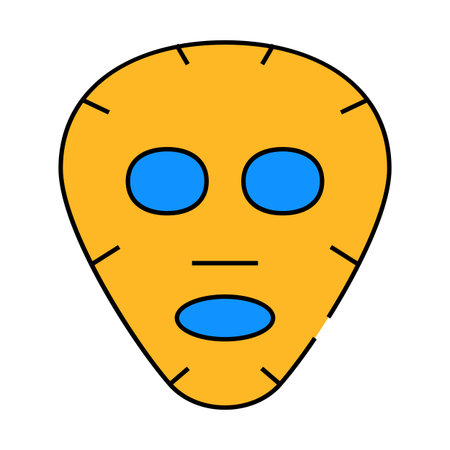 facial mask icon color illustrationのイラスト素材