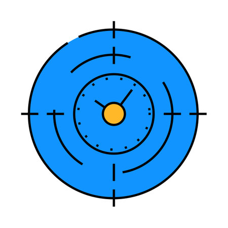 target of time management icon color illustrationのイラスト素材