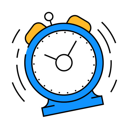 ringing alarm clock icon color illustrationのイラスト素材
