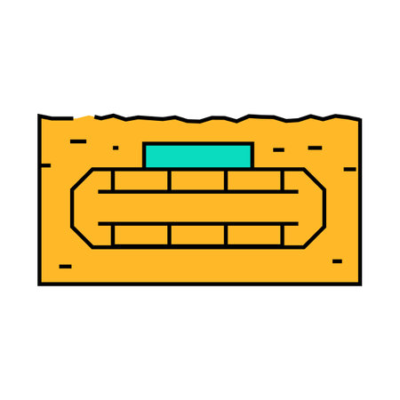mine military icon color illustrationのイラスト素材