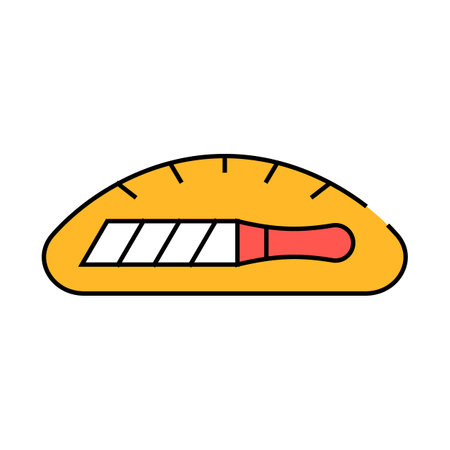 knife in bread icon color illustrationのイラスト素材