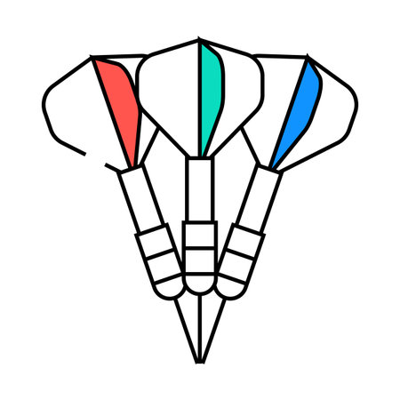 darts game icon color illustration
