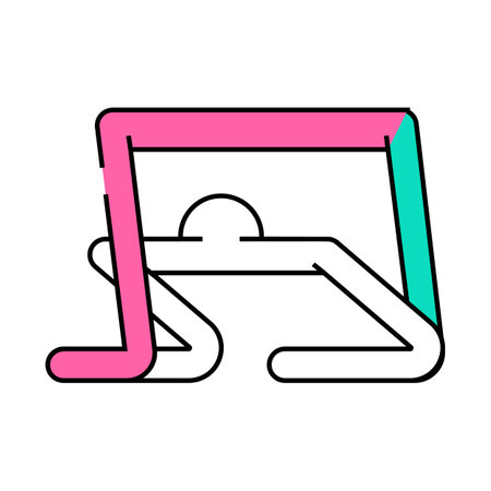 iron gate icon color illustrationのイラスト素材