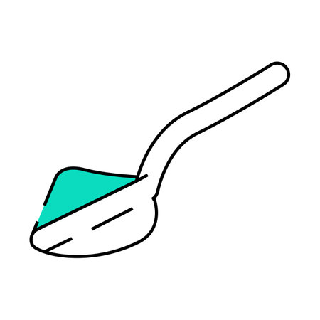 spoon with powder icon color illustrationのイラスト素材