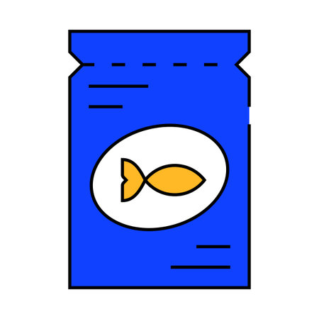 food bag for cat icon color illustrationのイラスト素材