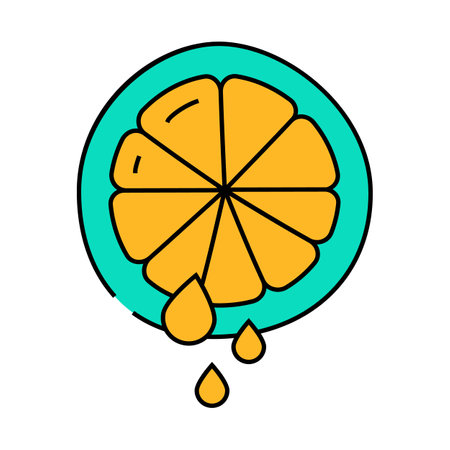 lemon juice add icon color illustrationのイラスト素材