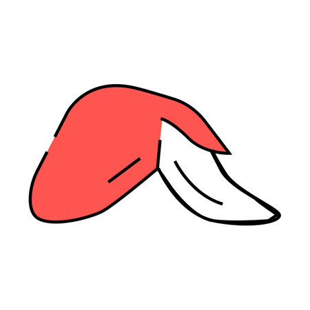 wing with two phalanges icon color illustrationのイラスト素材