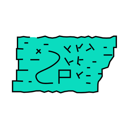 board with map icon color illustrationのイラスト素材