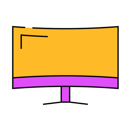 monitor computer display icon color illustrationのイラスト素材