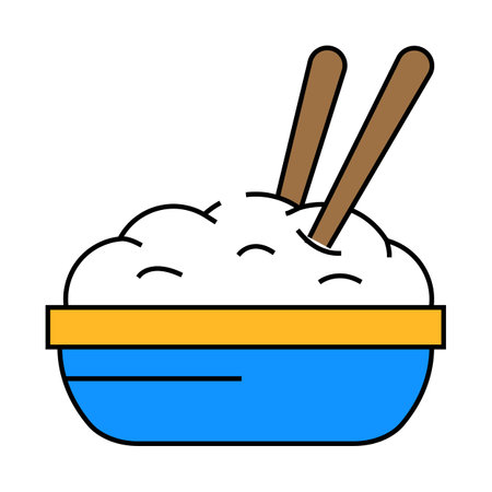 chinese food icon color illustrationのイラスト素材