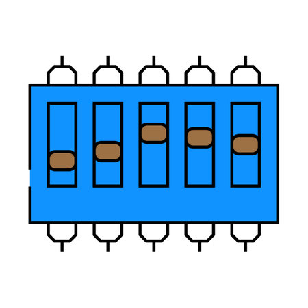 dip electronic icon color illustrationのイラスト素材