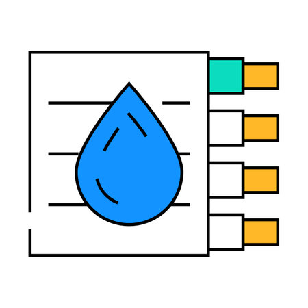 cables for submersed pumps icon color illustrationのイラスト素材