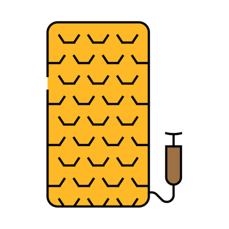 inflatable mattress icon color illustrationのイラスト素材
