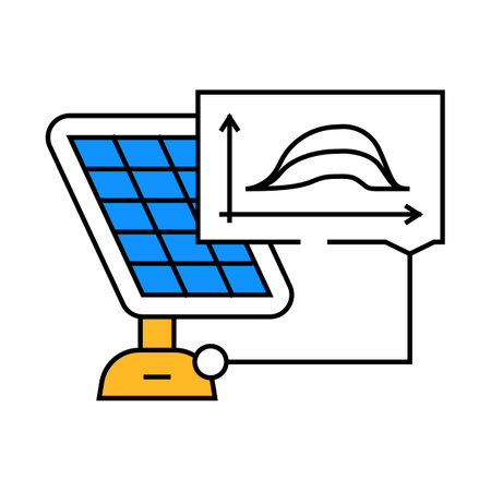energy efficiency solar panel icon color illustrationのイラスト素材