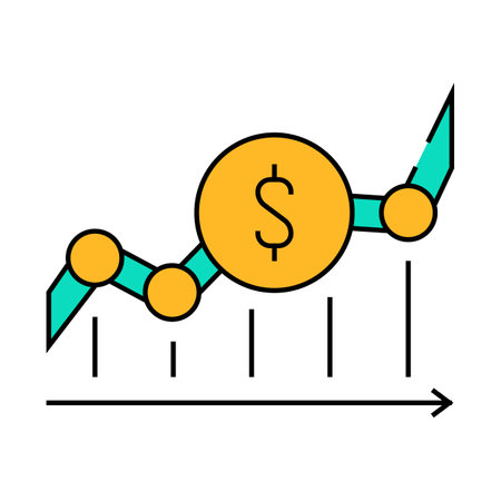 cash flow management business process icon color illustrationのイラスト素材