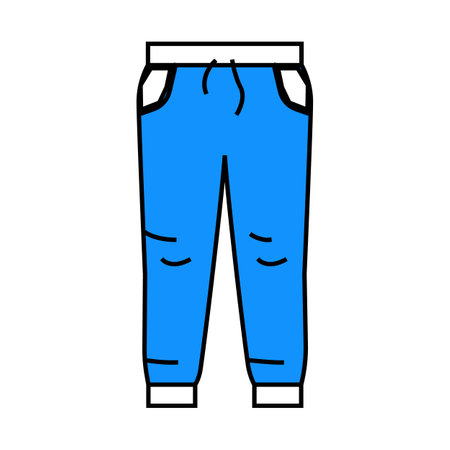 track pants streetwear cloth fashion icon color illustrationのイラスト素材