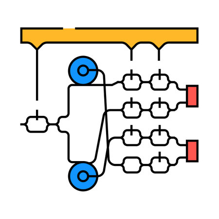 photonics quantum technology icon color illustrationのイラスト素材