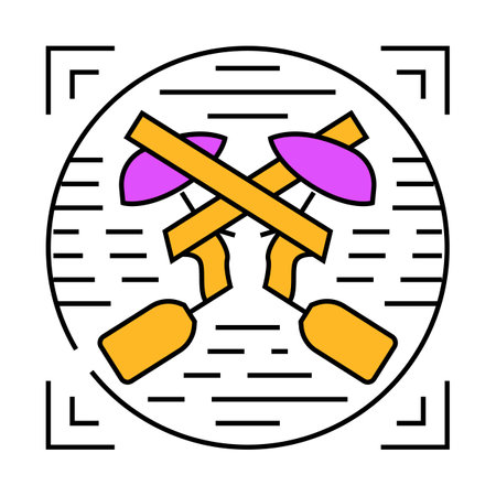 paintball team badge game icon color illustration