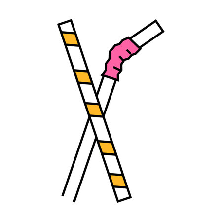 straw smoothie drink icon color illustrationのイラスト素材