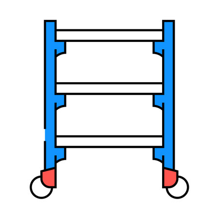 storage rack garage tool icon color illustrationのイラスト素材