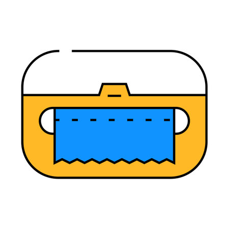 toilet paper holder home accessory icon color illustrationのイラスト素材