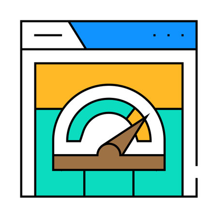 page speed seo icon color illustrationのイラスト素材