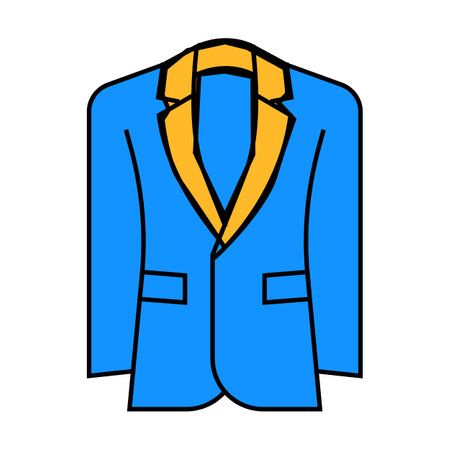 tuxedo outerwear male icon color illustrationのイラスト素材