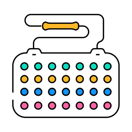 lunch box kids healthy icon color illustrationのイラスト素材