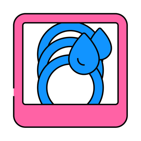 durability strong label product caution icon color illustrationのイラスト素材