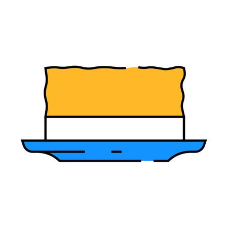 lemon bar food snack icon color illustrationのイラスト素材