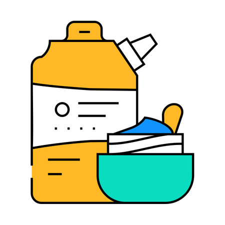 morning cream icon color illustrationのイラスト素材