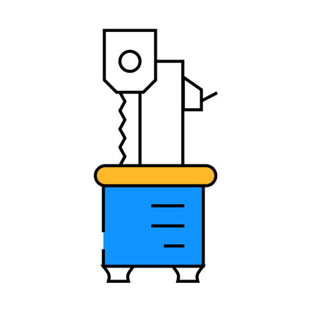 meat bone saw icon color illustrationのイラスト素材