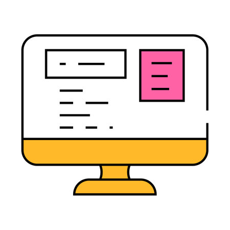 paid search advertising icon color illustrationのイラスト素材