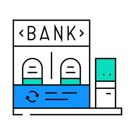 department bank building icon color illustrationのイラスト素材