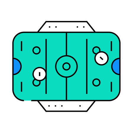table hockey board icon color illustrationのイラスト素材