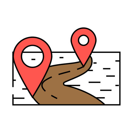 map pointer location icon color illustrationのイラスト素材