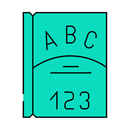 educational book toy child icon color illustrationのイラスト素材