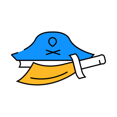 dress up pretend play toy child icon color illustrationのイラスト素材