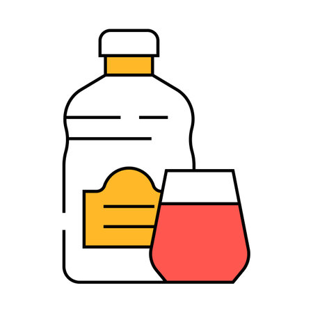 juice pomegranate icon color illustrationのイラスト素材