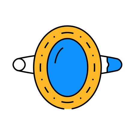 brooch jewelry icon color illustrationのイラスト素材