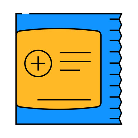 antiseptic wipe first aid icon color illustrationのイラスト素材