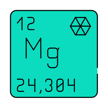 magnesium chemical element icon color illustrationのイラスト素材